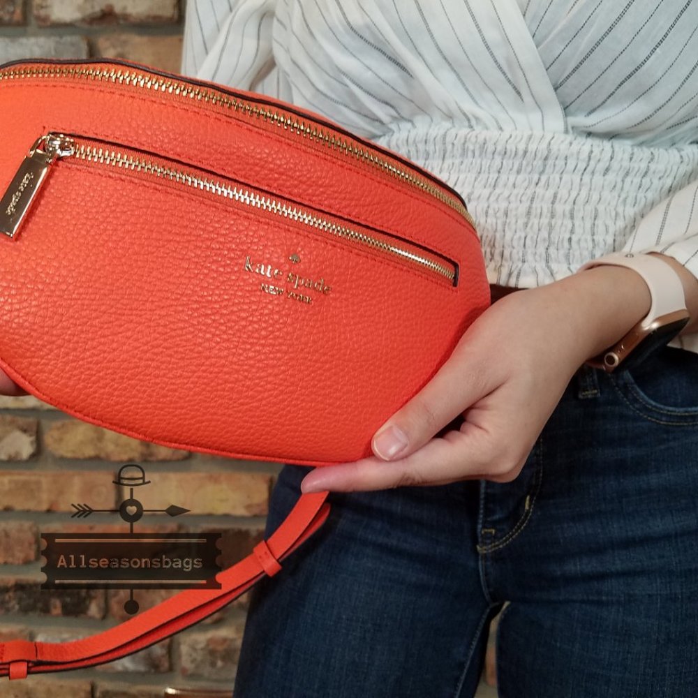 Kate Spade LEILA BELT Bag Coral Buds FANNY Belt - Picture 8 of 12